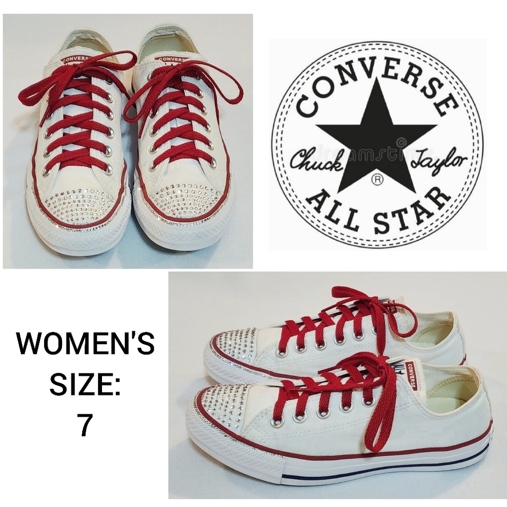 CONVERSE All-Star Low-Top Embellished Sneakers - Women's Size 7